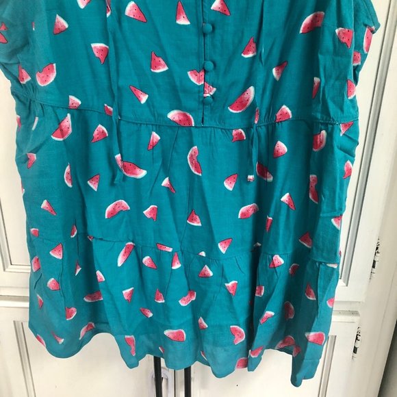 NWT Torrid Tiered Watermelon Tank Top Babydoll Size 1 Plus Size - Picture 6 of 10